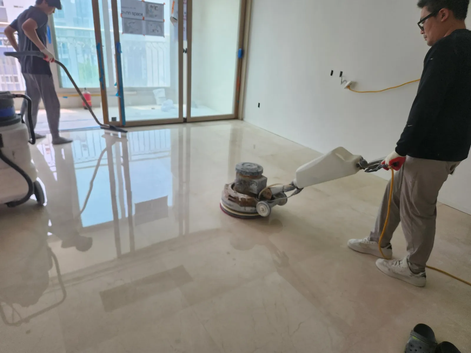 등촌 거실 대리석광택 시공 사진 2